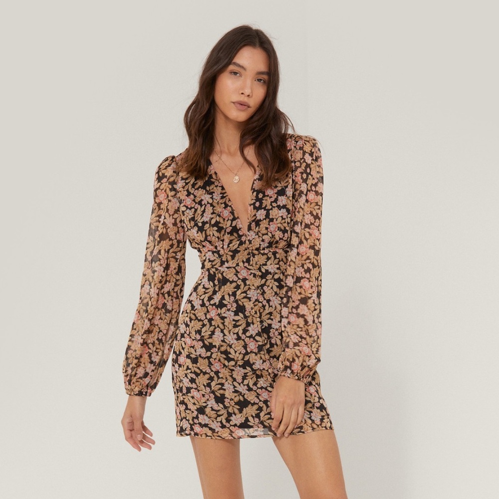 Nasty Gal Floral Mini Dress